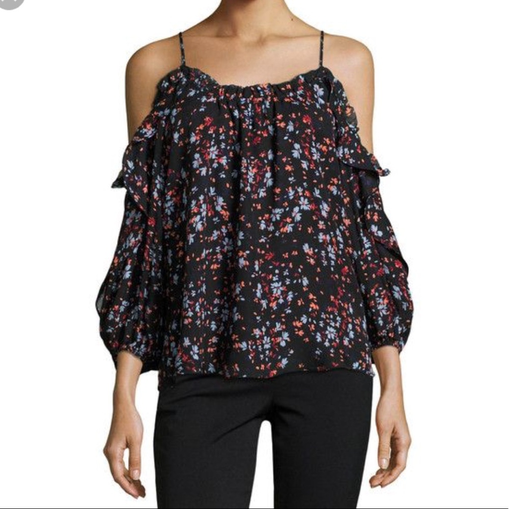 Parker floral cold shoulder top. Worn once XS
